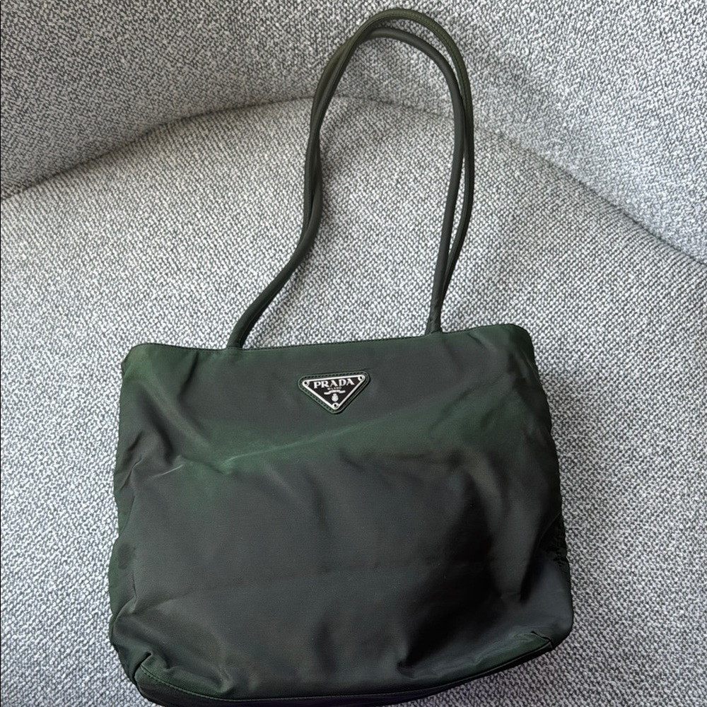 Prada Green Shoulder Bag with Minimalist Design